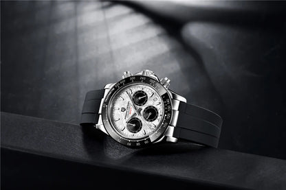 PAGANI DESIGN Men's Luxury Chronograph Watch – 100M Waterproof, Quartz Sport Wristwatch, Gift