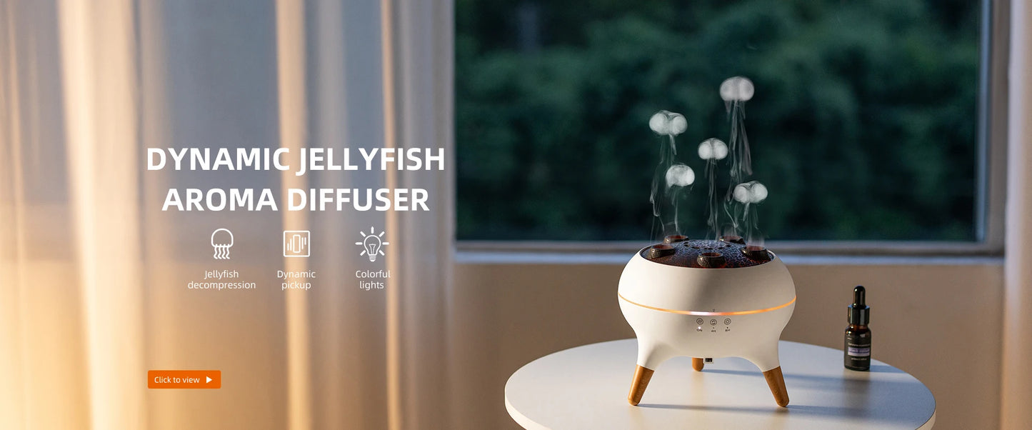 Jellyfish Aroma Humidifier & Aromatherapy Diffuser – Ultrasonic Essential Oil Mist with Remote Control