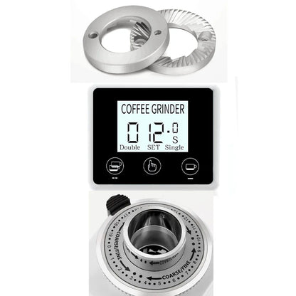 ITOP coffee grinder by R.E.D. Shopping with touch screen, 60mm flat burr, aluminum alloy body, 110V/220V espresso grinder.