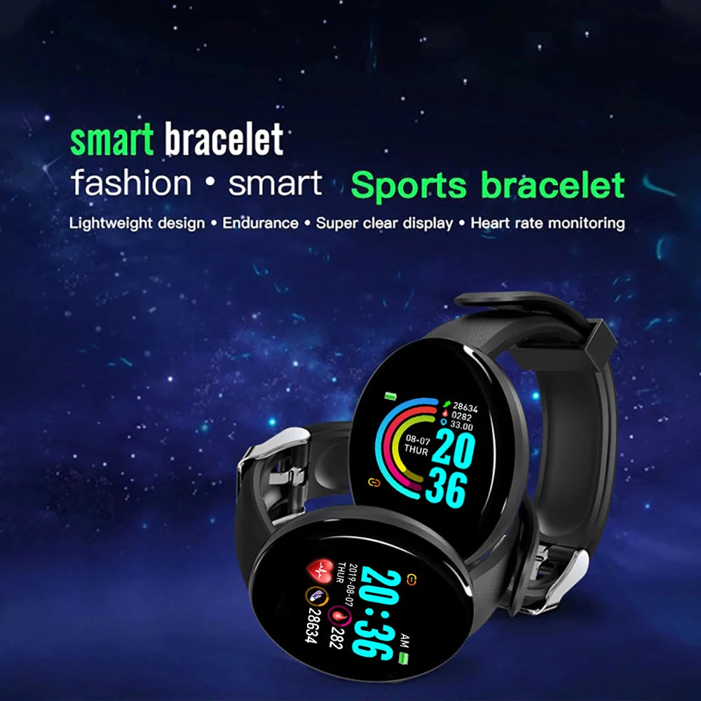 D18 Smart Watch – Waterproof Fitness Tracker with Heart Rate & Sleep Monitor