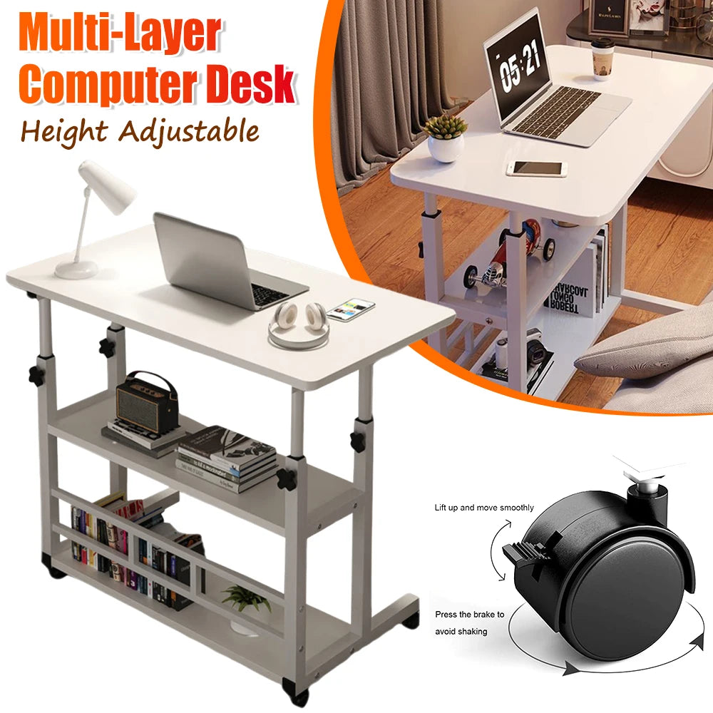 Height Adjustable Laptop Desk on Wheels | Bedside & Sofa Table