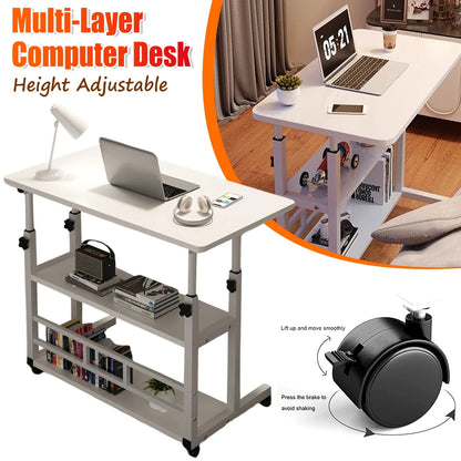 Height Adjustable Laptop Desk on Wheels | Bedside & Sofa Table