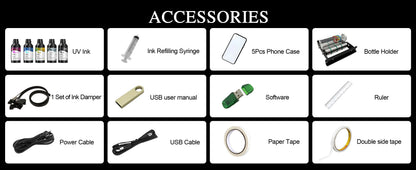 A4 UV Flatbed Printer for Epson L805 – Phone Cases, Bottles, Acrylic, PVC, UV DTF Stickers