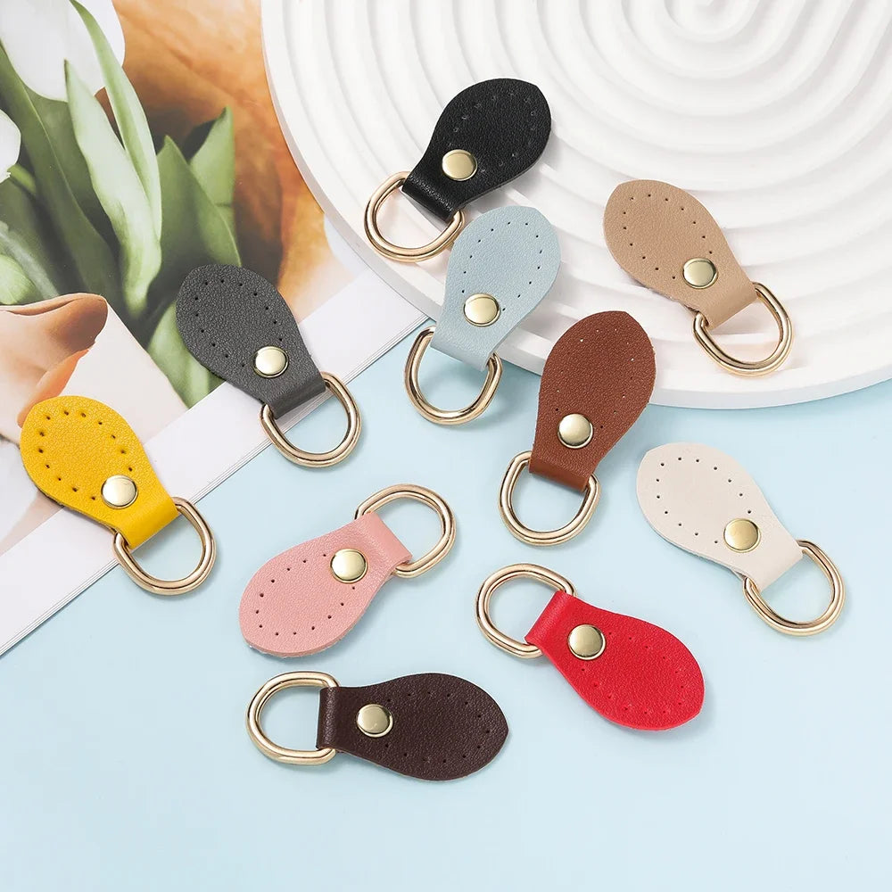 2-Pack PU Leather Bag Buckle Straps with Metal D-Ring - DIY Bag Accessories