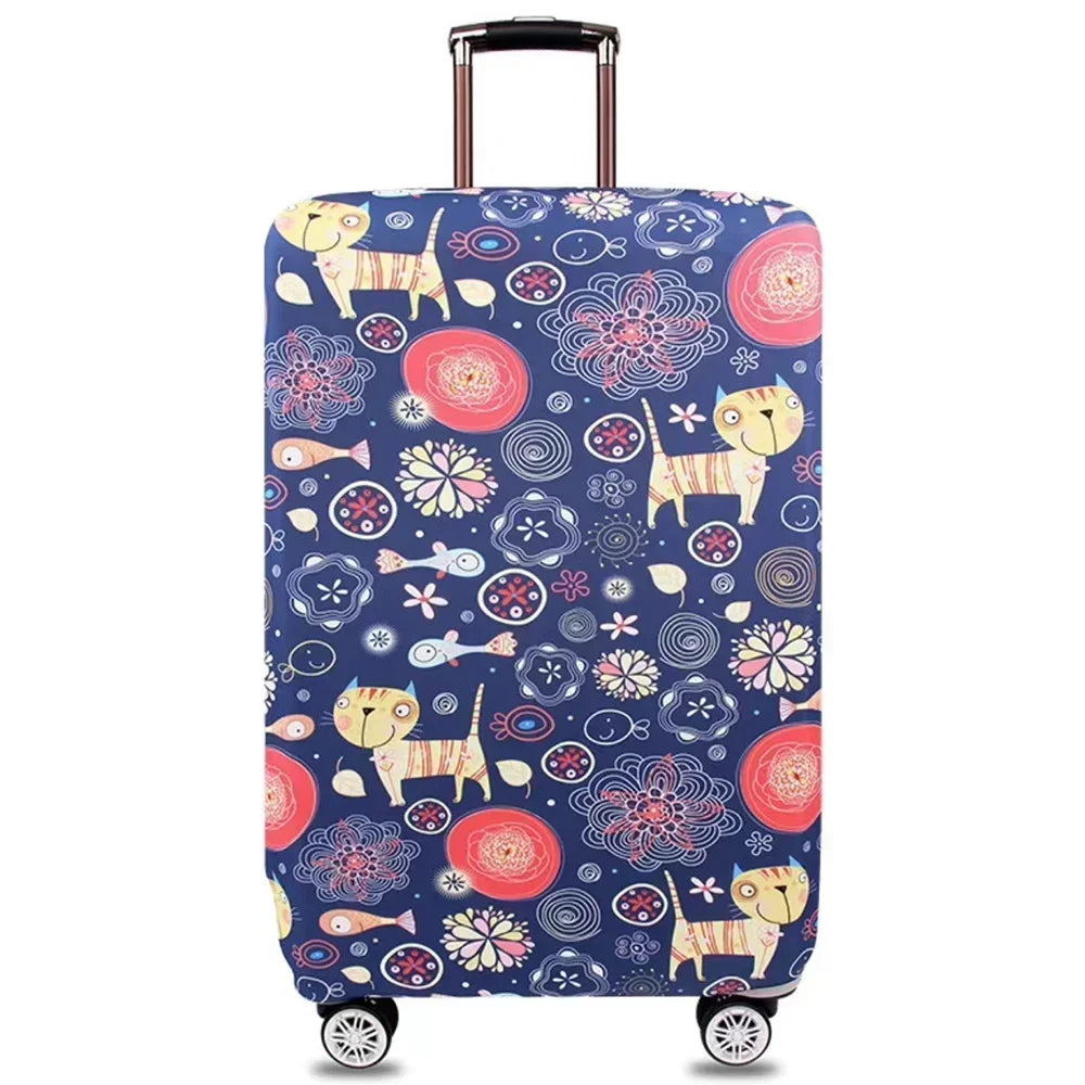 Stretch Elastic Suitcase Cover Protector with Painted Design
