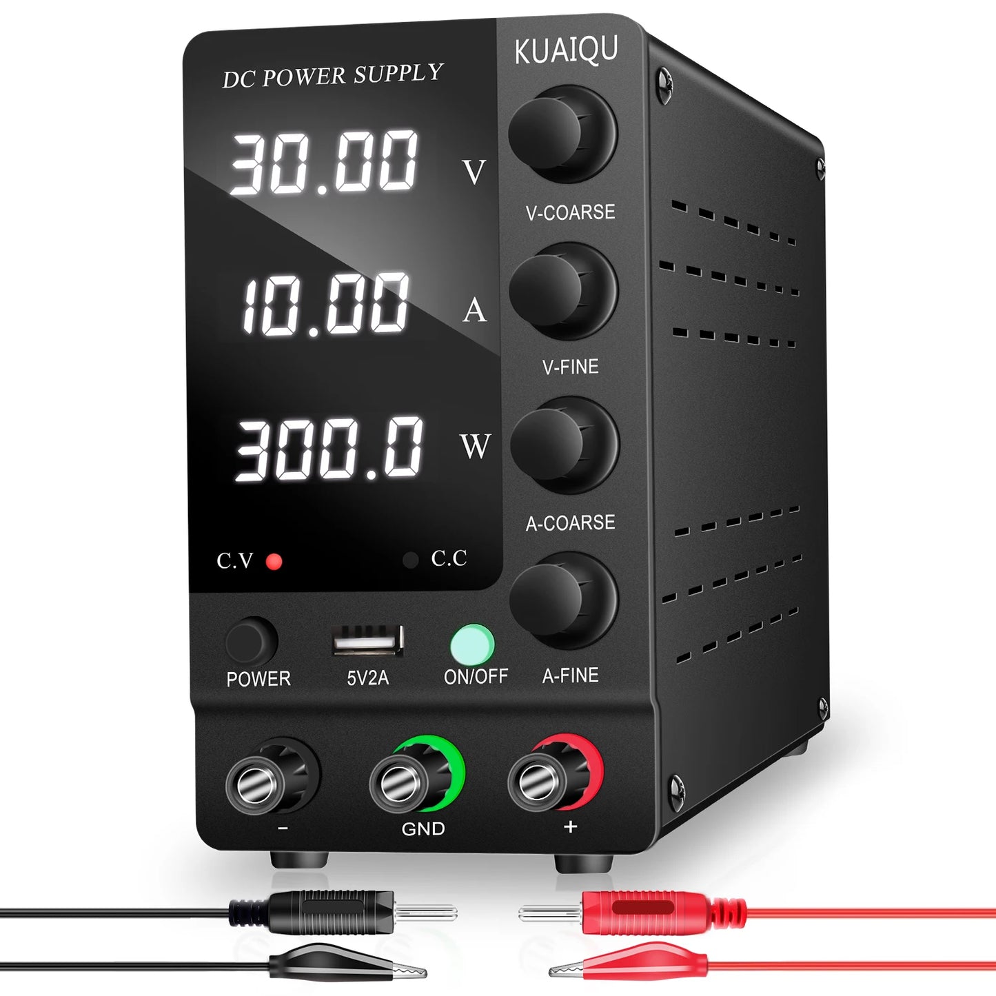 KUAIQU Adjustable DC Lab Bench Power Supply (30V–120V)