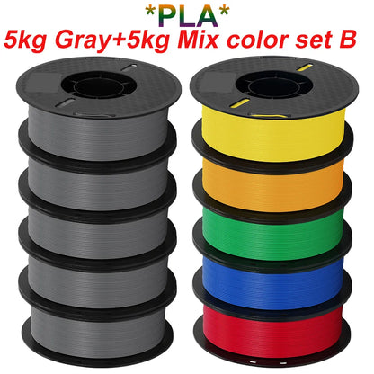 KINGROON 10KG 3D Printer Filament Bundle – PLA & PETG, 1.75mm Mixed Colors
