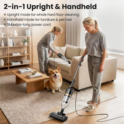 INSE R7 Corded Vacuum Cleaner 600W | 20KPa Suction | 2-in-1 Handheld Stick