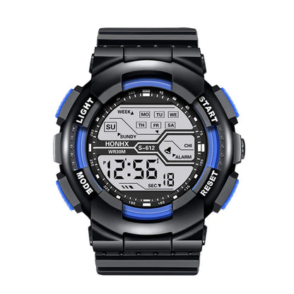 Men's Military Digital LED Sport Watch – Large Screen, Waterproof, Luminous Outdoor Wristwatch