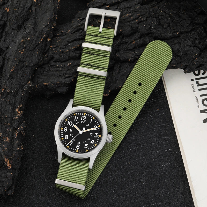 Militado ML05 Vintage Field Watch – 38mm, VH31 Sweep, Sapphire AR Crystal, Luminous