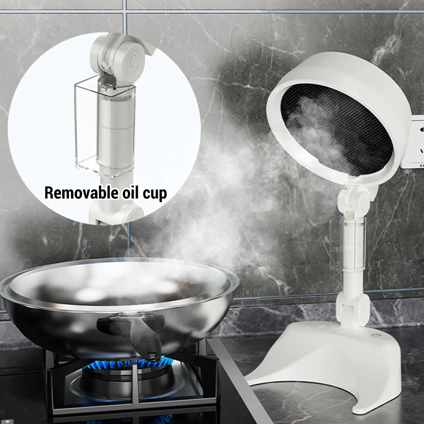Portable Desktop Range Hood | 8W | 3 Speed | Foldable | Low Noise Kitchen Fan