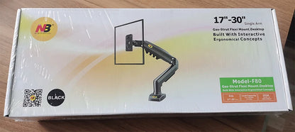 2 in 1 Monitor & Laptop Stand – 17–30" Monitor + 10–17" Laptop Desk Mount
