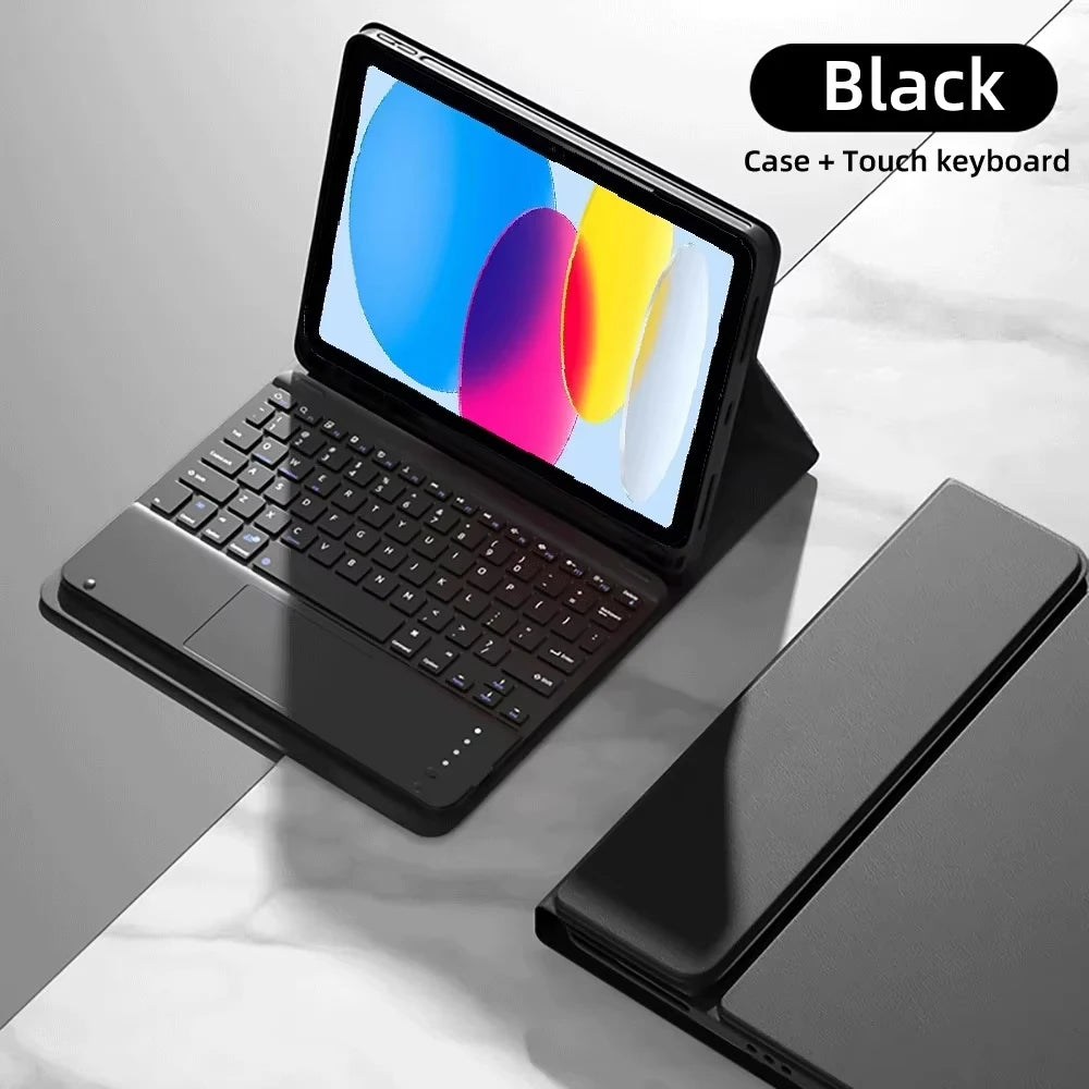 PULUZ Detachable Bluetooth Keyboard Case for iPad 10th Gen 10.9" & iPad 11" A16 2025 – with Pencil Holder