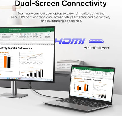 14.1" Ultraslim Laptop – Intel Core i7 9850H or Atom A3950, 12GB RAM, up to 2TB SSD, Windows 11