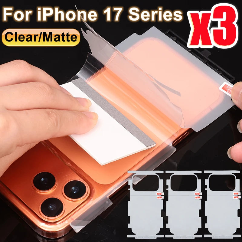 Full Coverage Hydrogel Screen Protector for iPhone 17 / 16 / 15 – HD Side Frame Film