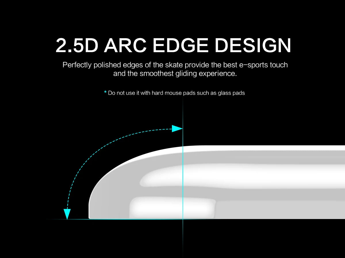 Glass Mouse Skates for Razer DeathAdder V3 Pro – Ultra-Smooth Wireless Gaming Feet