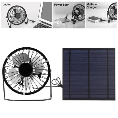 Solar Panel Cooling Fan Set 5W – Mini Photovoltaic Panel with Portable Fan for Greenhouse