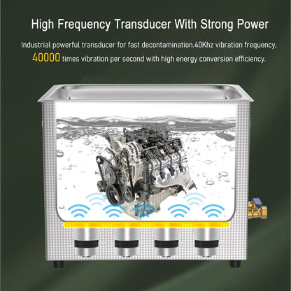 Ultrasonic Bath Cleaner 3–30L 220V – Dental & Industrial Washing Machine