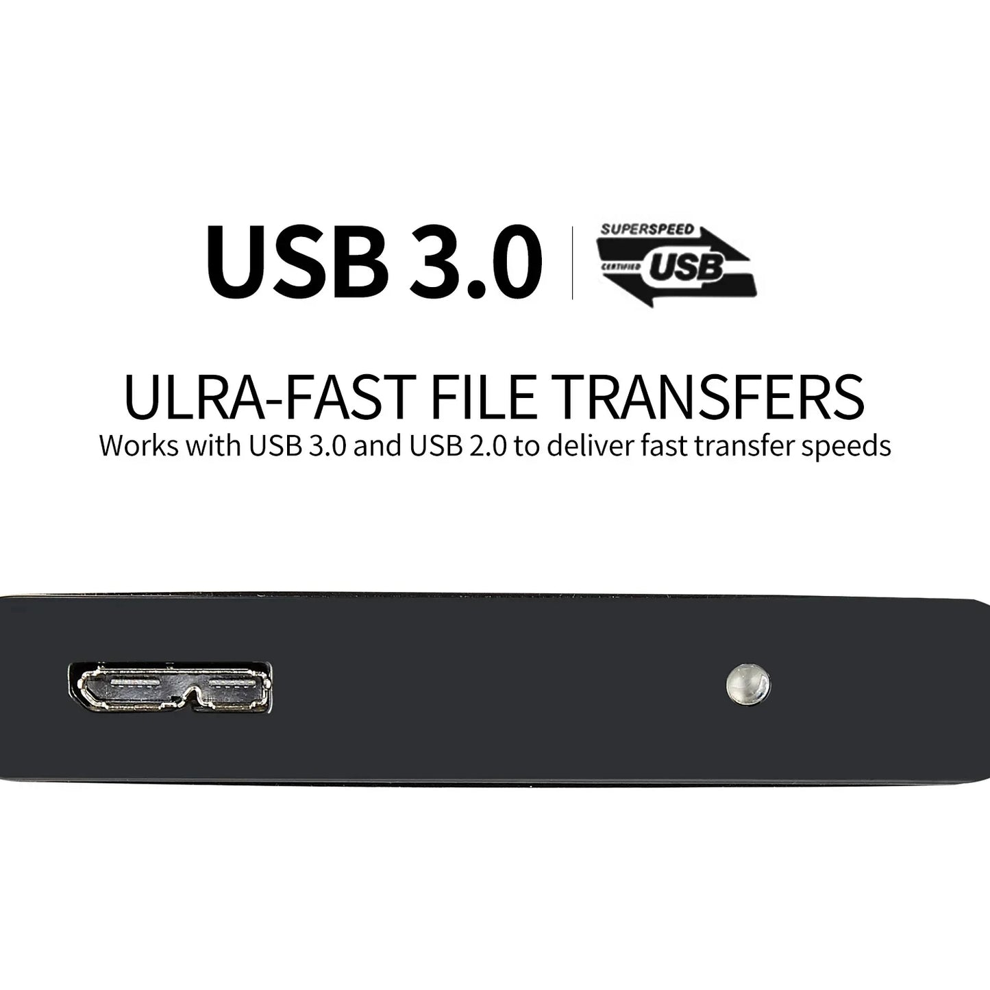 Portable USB 3.0 External Hard Drive 500GB–16TB | Red / Black / Silver / Blue