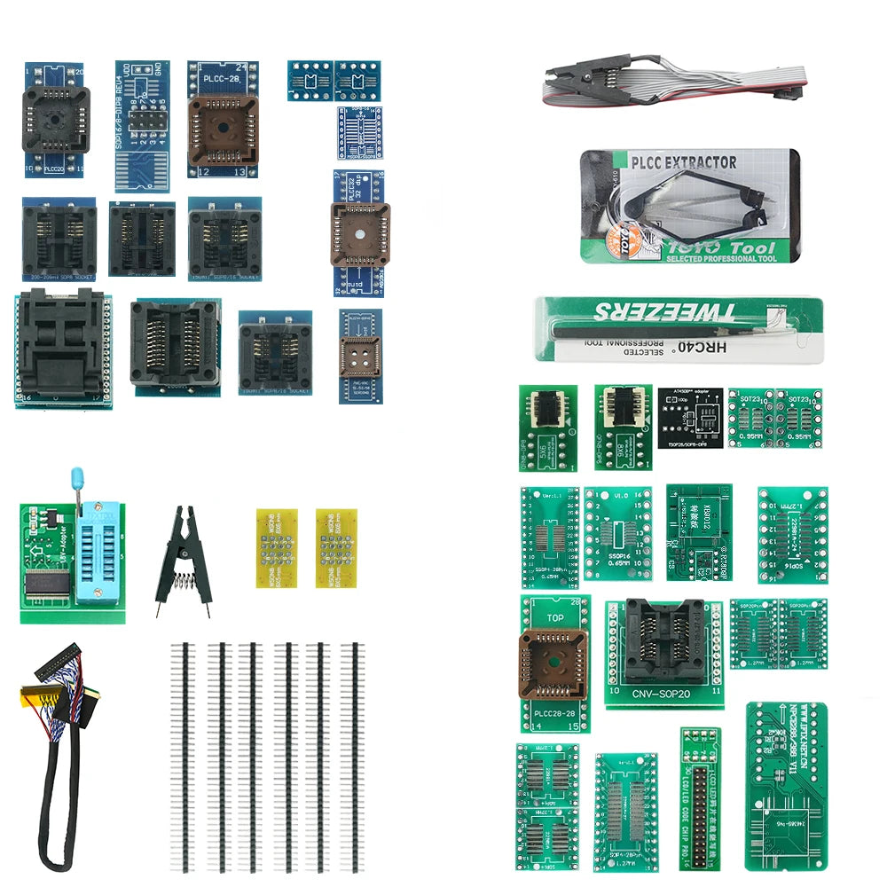 XGecu T48 (TL866-3G) Universal Programmer – 39 Adapters, 31000+ ICs, SPI/NAND/eMMC