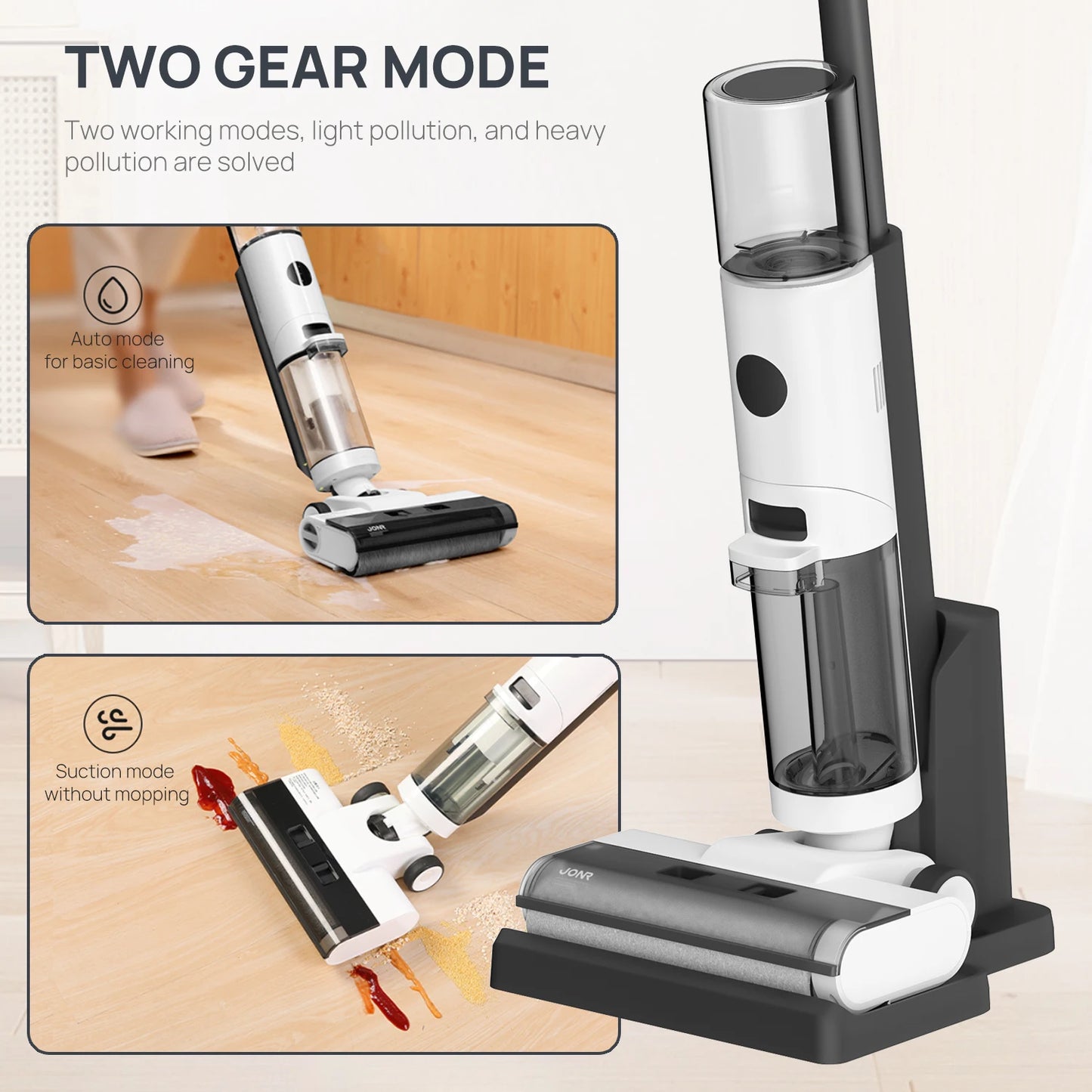 JONR ED12 Wet & Dry Smart Vacuum Mop – Wireless Floor Cleaner 200W