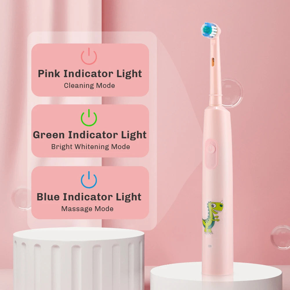 Smart Rotating Electric Toothbrush – 5 Modes, 4 Replacement Heads, Timer, Teeth Whitening, Rechargeable