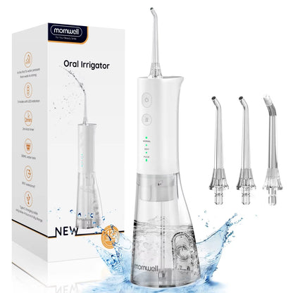 Electric Water Flosser Rechargeable | 300ml | IPX7 Waterproof | Home & Travel