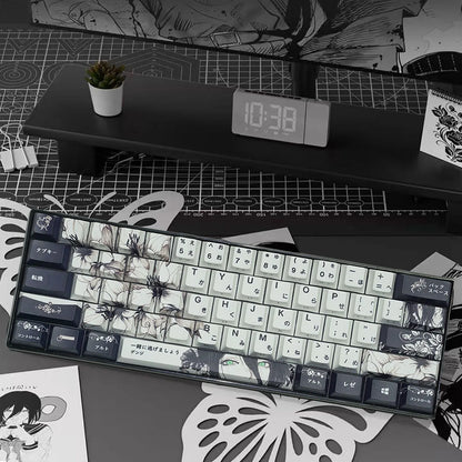 Chainsaw Man Anime Keycaps – PBT Dye-Sub, Cherry Profile, 74–140 Keys, for Mechanical Keyboard