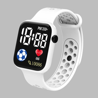 YIKAZE Kids LED Digital Watch – Silicone Strap, Cartoon Sport Wristwatch for Boys & Girls