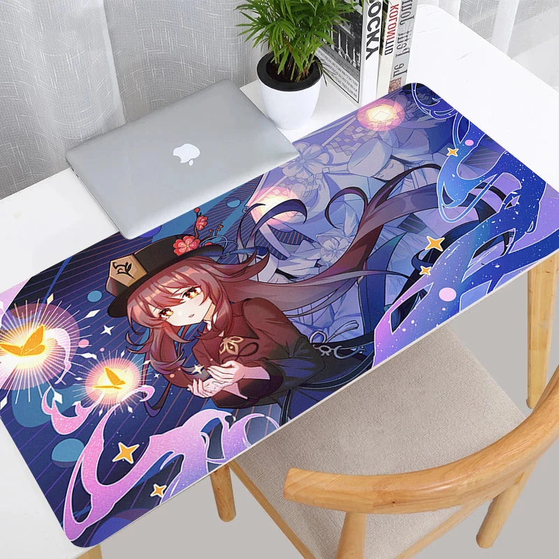 Genshin Impact Anime Gaming Mouse Pad – Large Desk Mat, Multiple Sizes