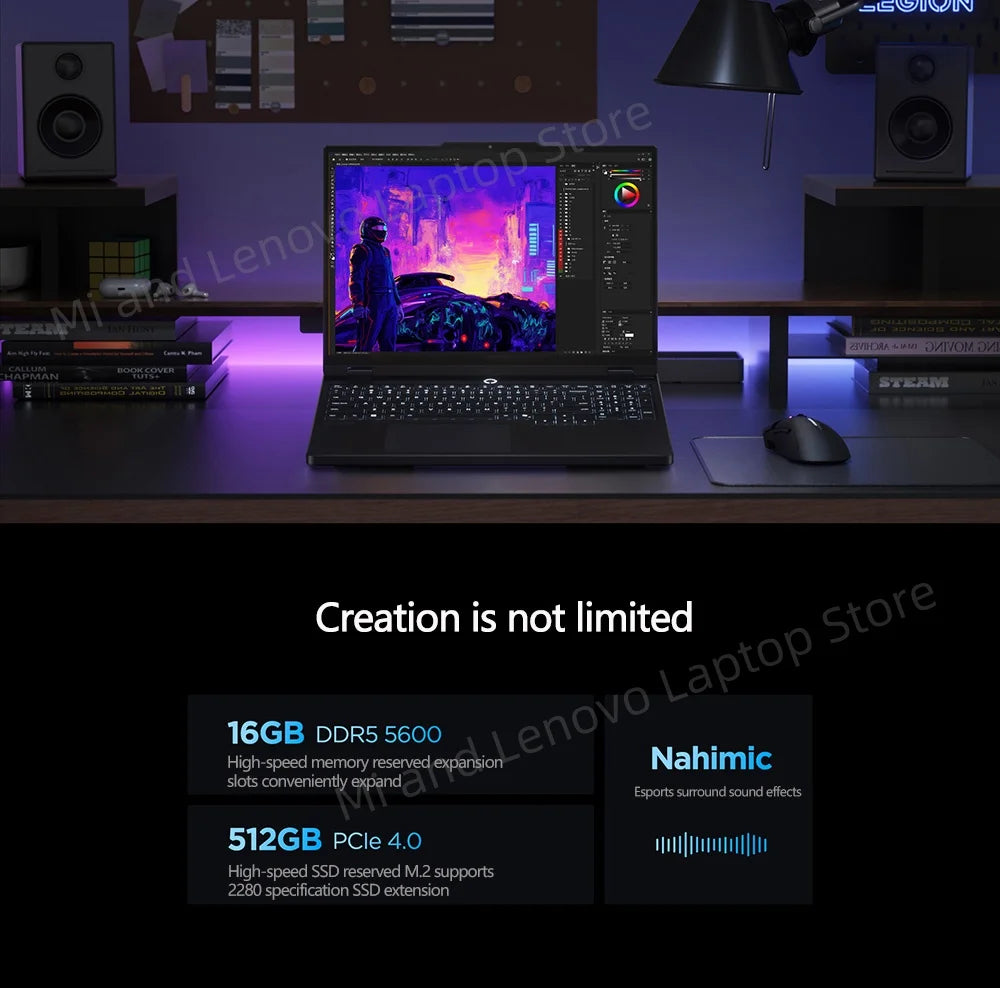 Lenovo Legion R7000 2025 Gaming Laptop — Ryzen 7 H255, RTX 5050 8G, 16GB, 512GB, 15.3" 2.5K 180Hz