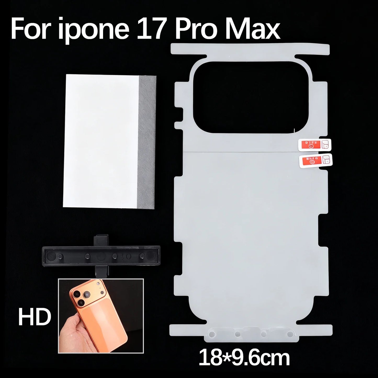Full Coverage Hydrogel Screen Protector for iPhone 17 / 16 / 15 – HD Side Frame Film