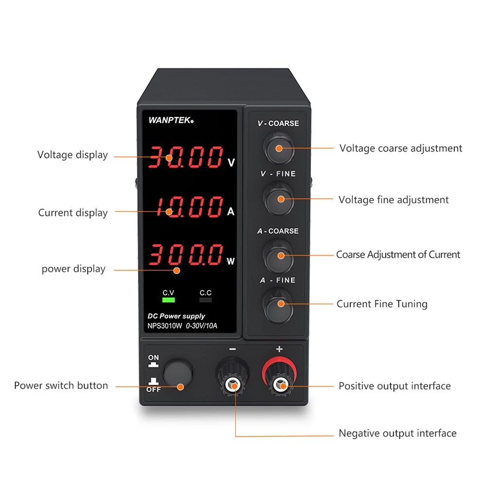 Wanptek Adjustable DC Lab Bench Power Supply