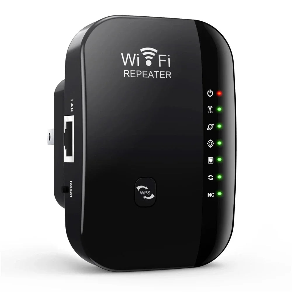 300Mbps WiFi Repeater & Range Extender – 2.4GHz 802.11N Signal Amplifier for Home