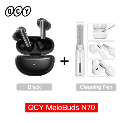 QCY MeloBuds N70 Wireless Earbuds – ANC, Bluetooth 6.0, LDAC, 50H, IPX5