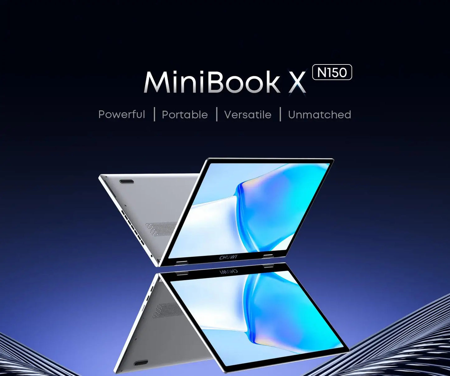CHUWI MiniBook X 2-in-1 Touch Laptop – 10.51" 2K IPS, Intel N150, 16GB RAM, 512GB, Windows 11 (US)