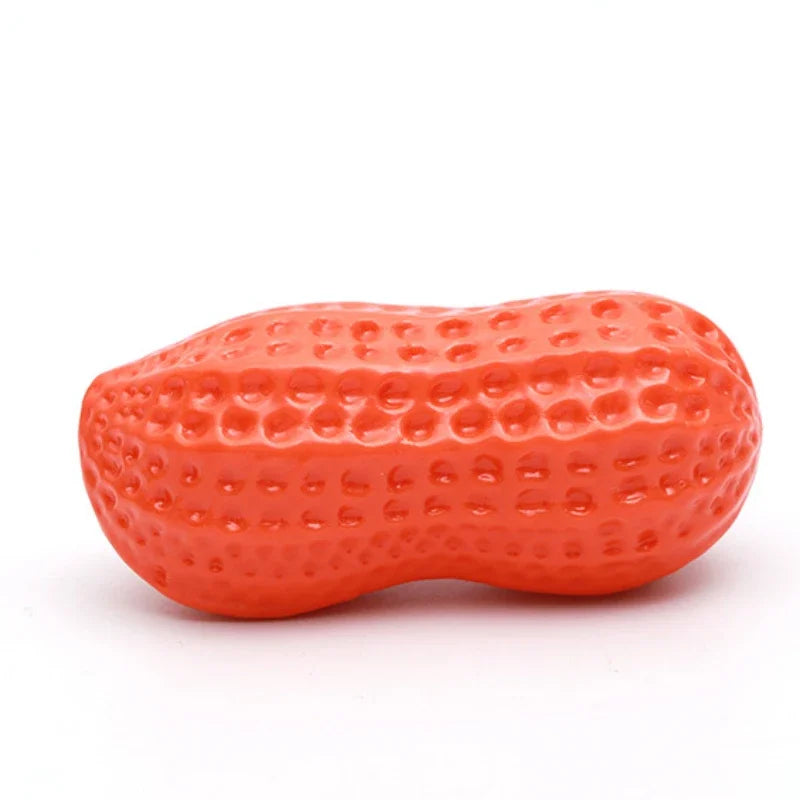 Peanut Squeaky Dog Chew Toy | TPR Teeth Cleaning Interactive Pet Toy