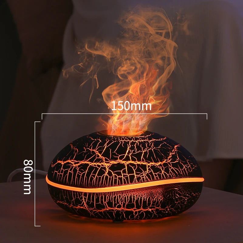 HLCOME Ultrasonic Aroma Diffuser – 200ml Wood Grain, 7 Color LED, Remote Control, Essential Oil Humidifier for Home & Bedroom