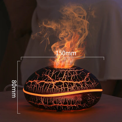 HLCOME Ultrasonic Aroma Diffuser – 200ml Wood Grain, 7 Color LED, Remote Control, Essential Oil Humidifier for Home & Bedroom
