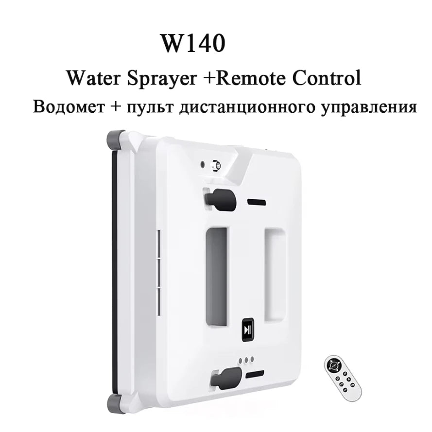 Window Washer Robot W140 – Dual Water Spray, Remote Control, Anti-Fall, EU/UK/US Plug