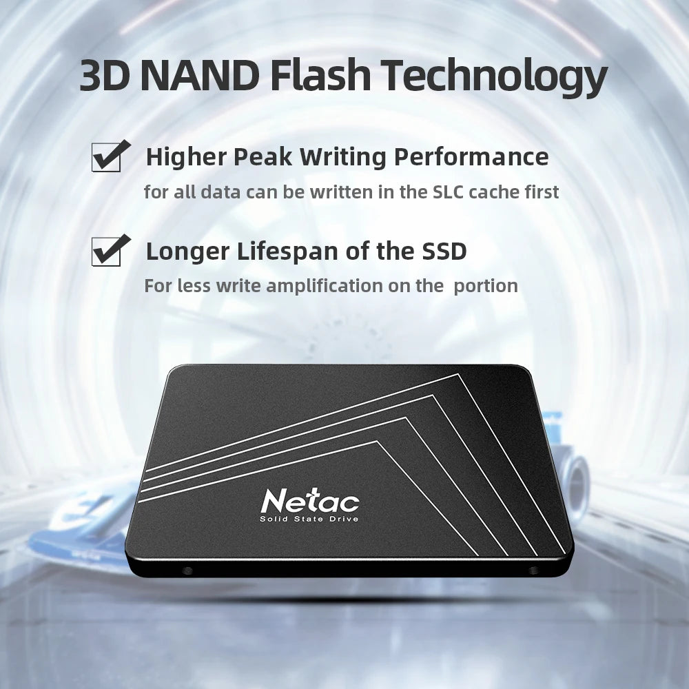 Netac SSD SATA 2.5" Internal – 256GB / 480GB / 512GB / 1TB / 2TB for Laptop & PC