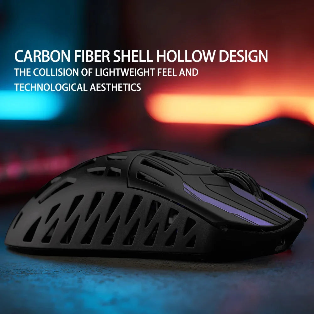 IROK HE6 Ultra Wireless Gaming Mouse – 30000 DPI, Carbon Fiber, PAW3950, Dual Mode, E-Sports