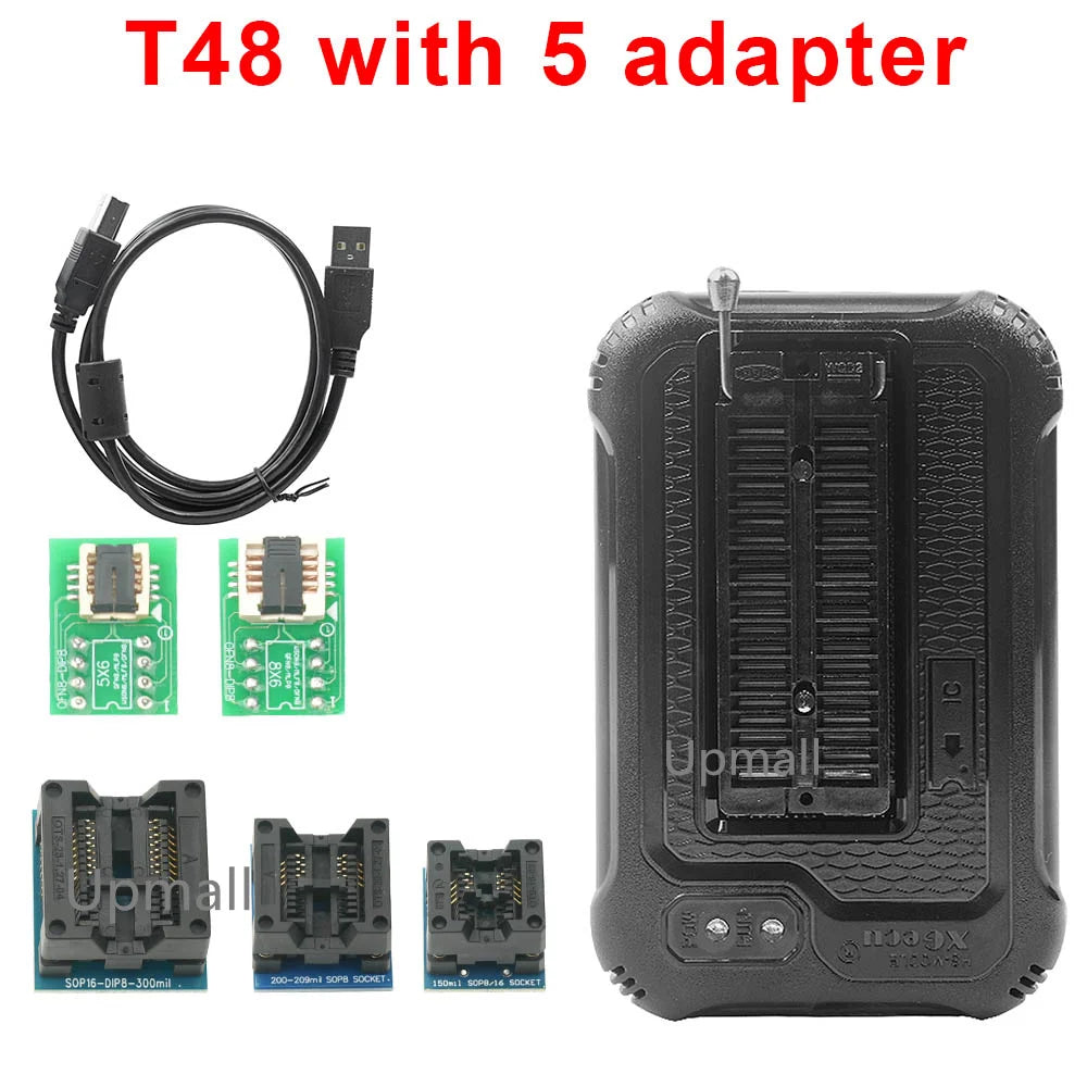 XGecu T48 (TL866-3G) Universal Programmer – 39 Adapters, 31000+ ICs, SPI/NAND/eMMC