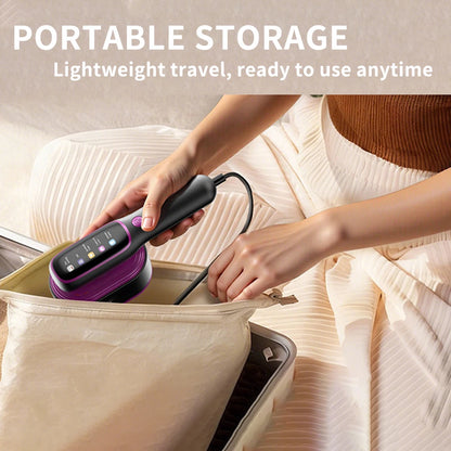 Mini Portable Steam Iron – Handheld Garment Steamer, Wet & Dry, Foldable | EU Plug | CENRR