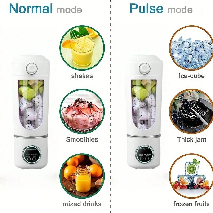 Portable Juice Blender 700ml | USB Rechargeable | 2-in-1 Bottle | Smoothie Maker