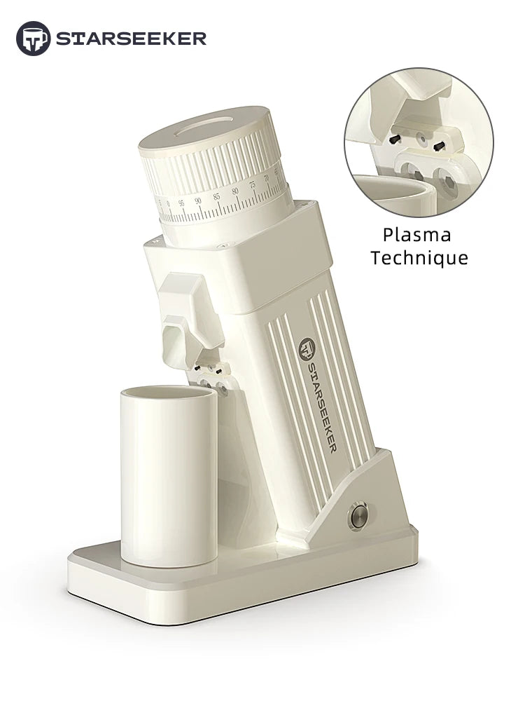 STARSEEKER E55Pro Electric Coffee Grinder – 55MM Titanium Cone Burr, Stepless Adjustment