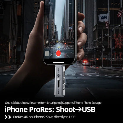MOVESPEED SP20 USB Flash Drive | 2100MB/s | USB 3.2 Gen 2 | Type-C + USB-A | 256GB–2TB | iPhone