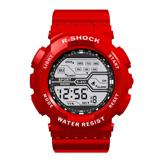 Men's Military Digital LED Sport Watch – Large Screen, Waterproof, Luminous Outdoor Wristwatch