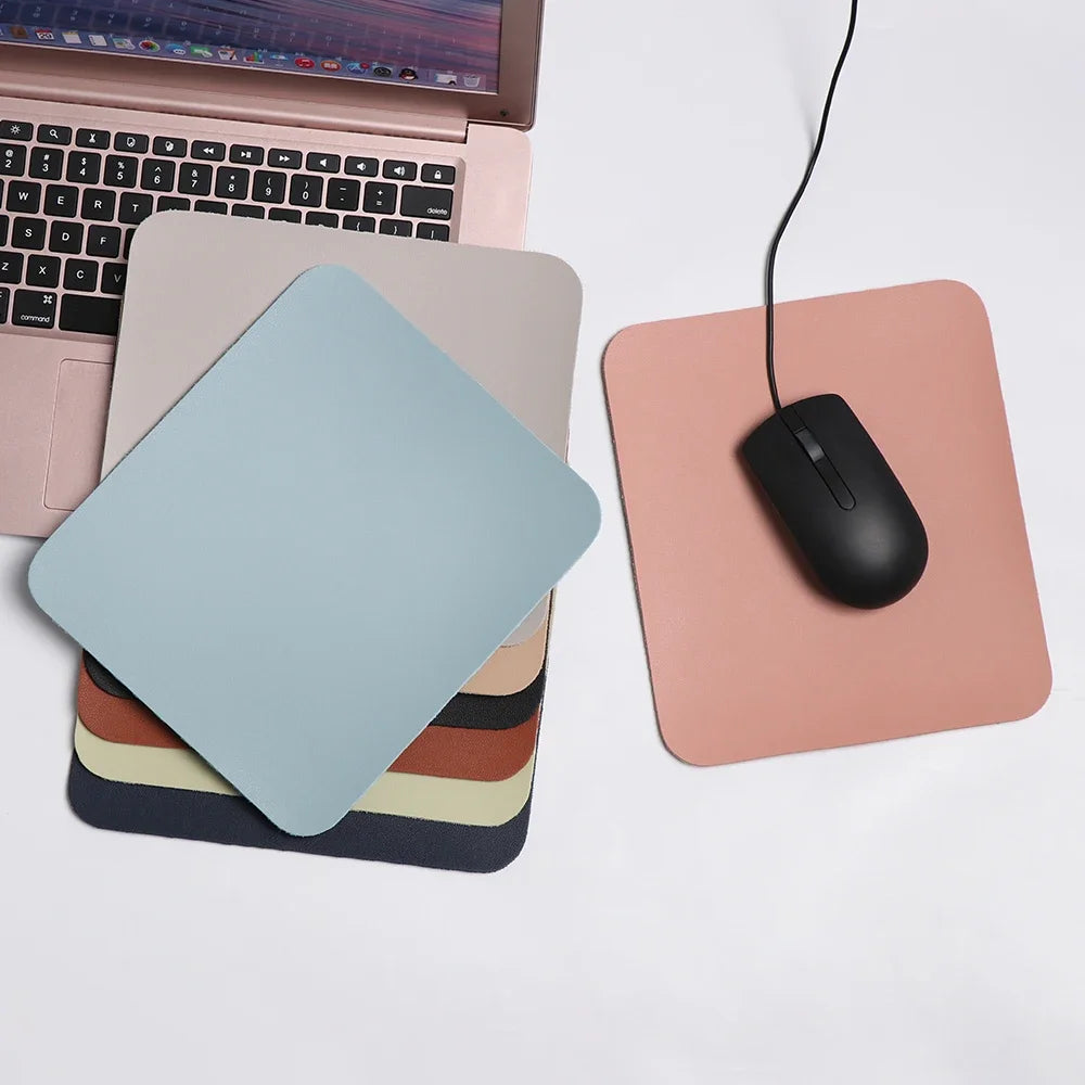 Gootrades Leather Mouse Pad – Anti-Slip, Smooth Fabric, 8 Colors (Office & Gaming)