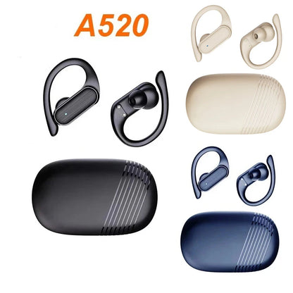A520 Wireless Bluetooth 5.3 Ear Hook Headset – HIFI Stereo, Microphone, Running & Gaming